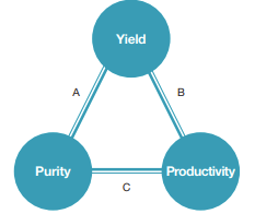 Prep scale peptide triangle